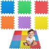 MEDca Floor Mat 10-Tile Exercise Mat Solid Foam EVA Playmat Kids Safety - 10-Pcs of (1) Random Solid Color, Receive Either Red, Blue, Green, Yellow, Purple or Orange