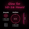 UURM 75 Glow Sticks Bracelets and Necklaces, 8'' Glowsticks Bulk Pack Bright Glow in the Dark Party Supplies for Kids (Pink)