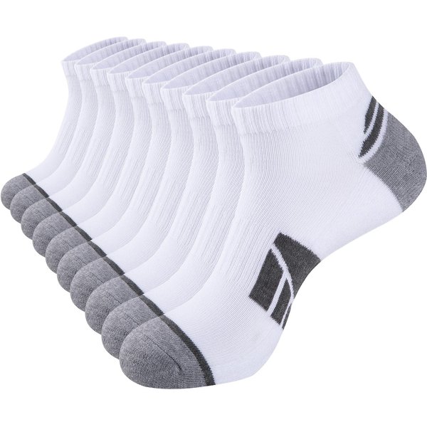 eallco 10 Pairs Mens Ankle Socks Low Cut Cushioned Socks for Men