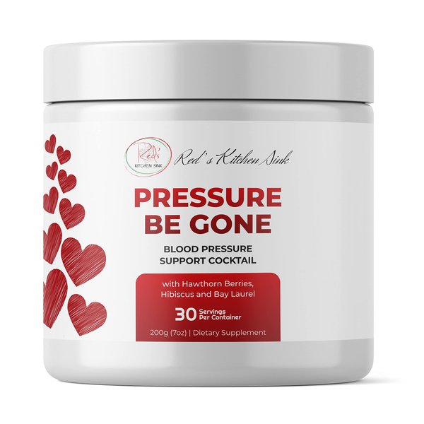 Pressure Be Gone Blood Pressure Supplement - stimulates Nitric Oxide Production - Made with Hibiscus, Hawthorne Berry, Bay Leaf, Ginger & More