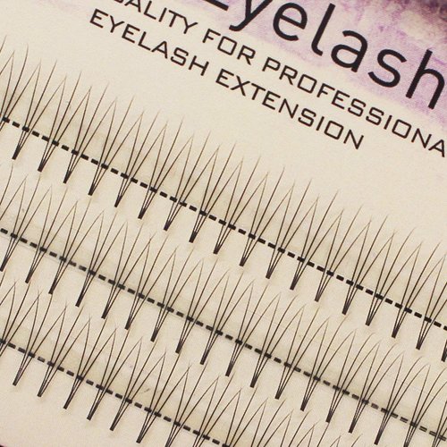 Scala 90 pieces 8-14mm C Curl 3 Root Thickness 0.07mm Individual Lashes Black False Eyelash Natural Soft Long Cluster Extension Makeup Beauty Health Makeup Fake Eyelashes (12mm)