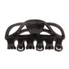 Caravan Non Metal Rubber Spring Black Royal Hair Claw, 0.5 Ounce