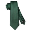 JEMYGINS Green Formal Necktie and Pocket Square, Hankerchief and Tie Bar Clip Sets for Men