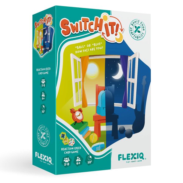 WHAT DO YOU MEME? Switch It — Reaction Speed Card Game by FlexiQ, Brain Teasers for Kids 6+, Board Games for Family Night