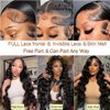 MSGEM Full Frontal Wigs Human Hair 13x4 HD Body Wave Lace Front Wigs Human Hair for Black Women 12A Brazilian Wigs 180 Density Pre Plucked Bleached Knots Lace Front Wig Natural Color 18 Inch