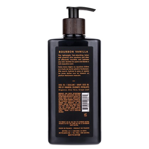 Mistral Men's Moisture-Rich Body Lotion, Bourbon Vanilla, 13.5 Fl Oz
