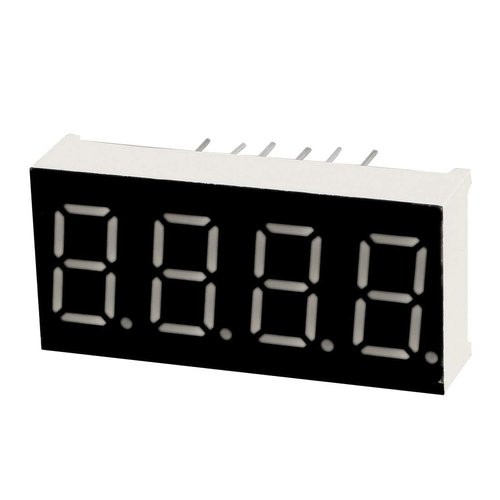 uxcell Common Cathode 12 Pin 4 Bit 7 Segment Display 1.18 x 0.55 x 0.28 Inch 0.35" Red LED Display Digital Tube 5pcs