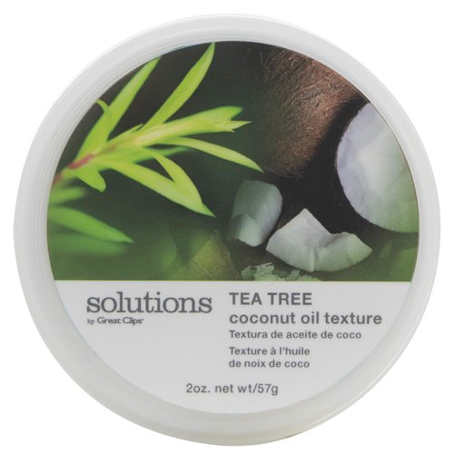 GREAT CLIPS Solutions Tea Tree Coconut Oil Texture 2oz | Texturizing & Styling | Pliable Hold | Great for Dry, Coarse Hair