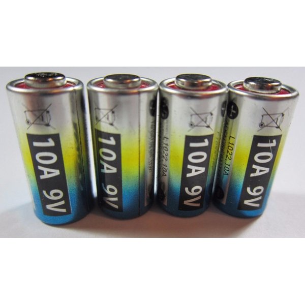 4X 10A 9V L1022 Alkaline Single Use Battery for Remote Doorbells Lighters Bulk