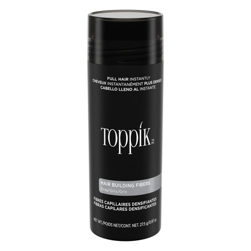 Toppik Hair Building Fibers, Gray, 27.5g Fill In Fine Or Thinning Hair Instantly Thicker, Fuller Looking Hair 9 Shades For Men & Women