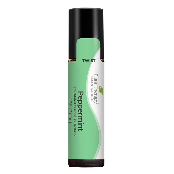 Plant Therapy Peppermint Essential Oil 100% Pure, Pre-Diluted Roll-On, Natural Aromatherapy, Therapeutic Grade 10 mL (1/3 oz)