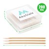 AkoSlale Wooden Q Tips,Pointed Tip Cotton Swabs, 200Pcs-2.9 Inch, Cat Eye Cleaner, Cat Wound Care,Baby Qtips,Micro-Swab Sticks for Makeup Cosmetic Nails Clean