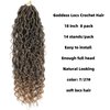 Faux Locs Crochet Hair 18 Inch 8-Pack Goddess Locs Crochet Hair Crochet Boho Braids Curls Crochet Hair Boho Locs Crochet Hair Black Women Human Hair (T/27#)