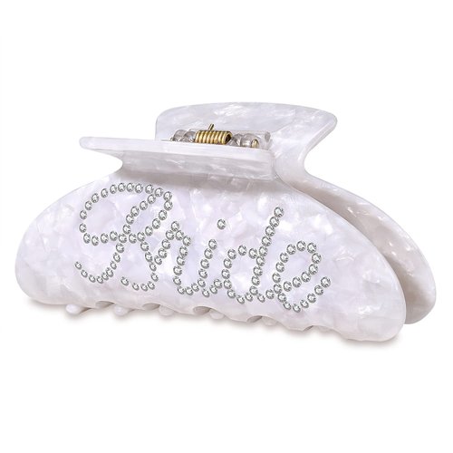 HZEYN Bride Claw Clips Rhinestone Bride Hair Clips Bachelorette Party Decorations Bridal Shower Wedding Hair Grip Hair Barrettes for Women White Bride