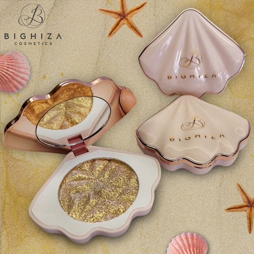 Highlighting Face Powder Illuminator - Bighiza Girls Do It Better - Glow Highlighters Natural Shimmer Powder Makeup - Cleopatra/Twinkle Toes (Gold Shimmer)