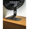 SLENPET 6 inch USB Desk Fan, 4 Speeds, Ultra-quiet, 90° Adjustment for Better Cooling, Portable Mini Powerful Desktop Table Fan, Small Personal Fan for Home Office, Metal Base, Black