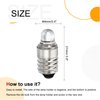 MECCANIXITY E10 Screw Base LED Flashlight Bulbs DC 3V White Light Mini Lamps with Storage Box, 1 Set/5 Pack