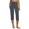BALEAF Yoga Pants for Women Capris High Waist Leggings with Pockets Wide Leg Exercise Workout Crop Straight Open Bottom Charcoal L
