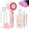 EMEDA Lash Shampoo Cleaning Kit - Lash Extensions Cleanser Lash Bath Kit with Lash Fan Dryer Brush Rinse Bottle, Oil Free Foam Wash for Extensions & Natural Lashes/Safe Makeup Remover