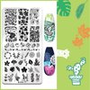 Biutee Nail Stamper Kit Nail Art Stamping Plate Set 8 Stamping Nail Polish Gel 12 Stamp Plate Jelly Silicone Stamper Flower Animal Lace Girl StarTemplate Tool Supplies for Holiday
