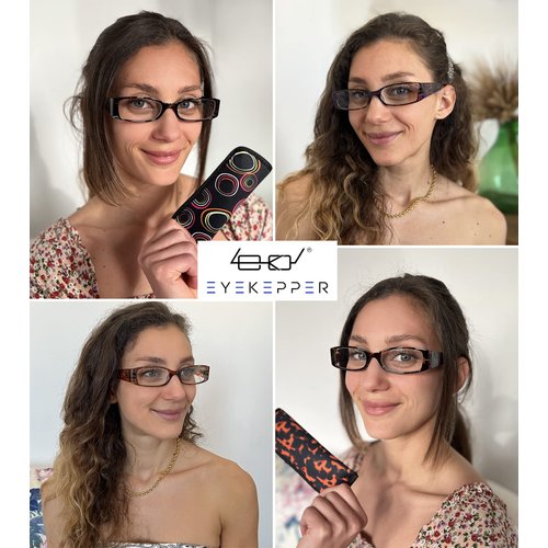 Eyekepper 4-Pack Beautiful Colors Spring Hinge Rectangular Reading Glasses +1.25