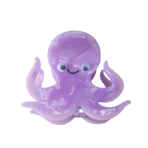 Matte Octopus Hair Clip,Acetate Hair Clip,Small Claw Clip for Women,Purple, 1 Count (Pack of 1)