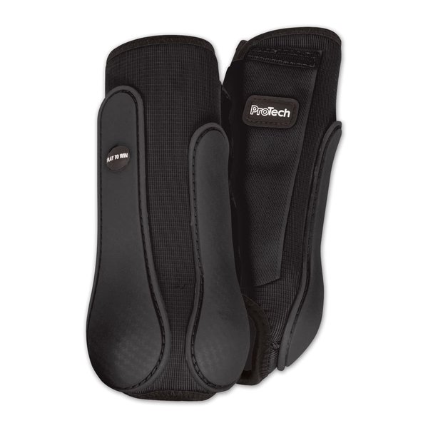 Classic Equine ProTech Front Splint Boots, Black, Medium