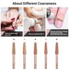 MelodySusie Cone Shape Nail Drill Bits, 3/32'' Carbide Tungsten Bits, Suitable for Manicure Pedicure Cuticle Gel Polishing, Beginners Bits, Rose Gold, Series Bit-S, Fine