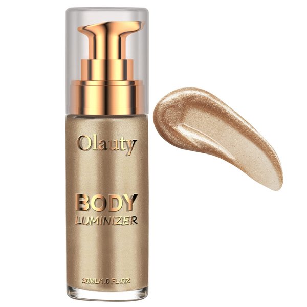Firstfly Liquid Luminizer, Waterproof Moisturizing Light Shimmer Glow Illuminator for Face & Body, All In One Makeup Liquid Illuminator, Summer Body Luminizer, Face Body Highlighter（#05 Champagne