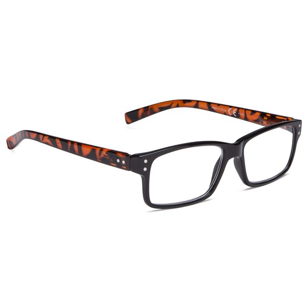 BLUELESS Vintage Reading Glasses Men Women（Tortoise，+0.75）