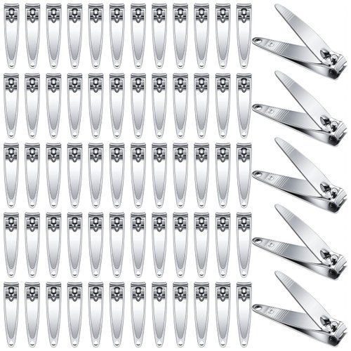 AVERZELLA 100-Pack Nail Clippers Bulk Toenail Fingernail Clippers Pack,Sturdy Stainless Steel Finger Toe Nail Clipper Straight Blade,Portable Mini Nail Cutter Set for Men Women Homeless Care Supplies