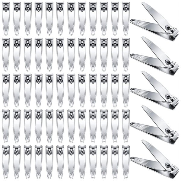 AVERZELLA 100-Pack Nail Clippers Bulk Toenail Fingernail Clippers Pack,Sturdy Stainless Steel Finger Toe Nail Clipper Straight Blade,Portable Mini Nail Cutter Set for Men Women Homeless Care Supplies