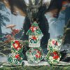 OriCraft Poisonous Mushrooms Dice DND Dice Set with Poisonous Mushrooms Inside Dungeons and Dragons Polyhedral Role Playing Gaming Dices D20 Dice 7 Set Halloween Dices