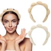 CURASA Spa Headband for Washing Face Skincare Headband Make Up Headbands for Women Puffy Spa Headbands for Girls Hairband for Washing Face Towel Facial Head Band Hair Accessories for Women Girls