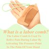 Bacofa Labour/Birthing Comb For Labor Pain Wooden Comb For Labor And Delivery Essentials Natural Pain Relief Acupressure Tool Labor Pain Relief Gifts for Pregnant Women