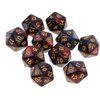 Yiotfandoll 10PCS Polyhedral Dice D20 Dice 20mm Acrylic 20 Sided Dice Game Dice for RPG MTG DND Dice Table Games (Red Blue)