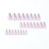 24 Pcs Purple Press on Nails Short Almond - MINGCHUN Summer Aurora Fake Nails Press ons French Nail Art Tips with Glitter Design Full Cover Acrylic False Nails Glue on Nails Stick on Nails Kit