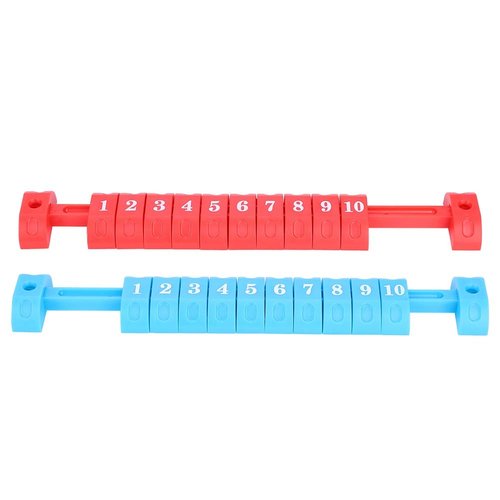 Alomejor 2pcs Table Football Counter 10 Numbers Scoring Score Counter Indicator for Standard Foosball Tables(Red&Blue)
