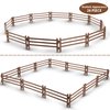 Toymany 24PCS Plastic Corral Fencing Playset Accessories for Farm Animals Figurines, Cake Toppers - Educational Gift for Kids and Toddlers