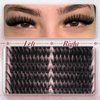 Yawamica Fluffy Lash Clusters Premade Cluster Eyelash Extensions Wispy Cat Eye Lash Clusters 200D Volume 9-18mm Individual Lashes Left Right Cluster Lashes 240pcs DIY Lash Extension by Self