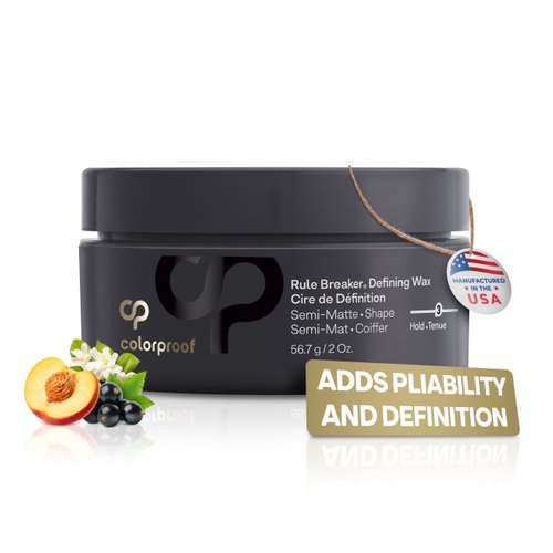 Colorproof Rule Breaker Defining Hair Wax 2 Fl. Oz. Styling Wax with Black Currant, Jasmine & Peach Scent, Heat and Color-Protecting Hair Wax for Men & Women