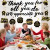 Black Gold We Appreciate You Decorations Thank You Banner with Appreciate Hanging Swirls Thank You For All You Do Decor for Teacher Doctor Nurse Employee Staff Graduation Appreciation Party Supplies