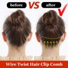 3 Set Wig Combs to Secure Wig, Hair Side Combs, U Shape Hair Accessories, Twist Hair Clip Comb Fashionable Waterproof Elastic Anti Proof Metal Wire Hair Comb