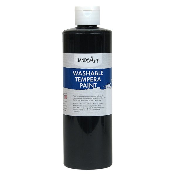 Handy Art Washable Paint 16 ounce, Black