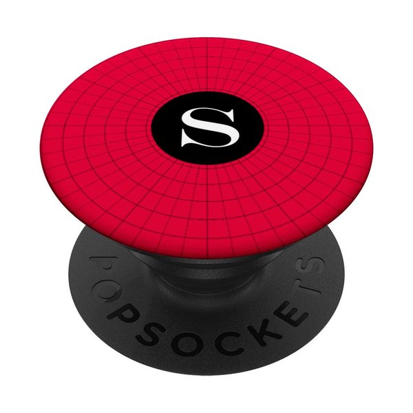 Cell Phone Pop Out Holder,Red and Black Spiderweb Letter S PopSockets Grip and Stand for Phones and Tablets