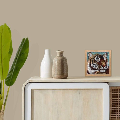Mosaic Art Kit Square 7inch 20cm Tiger