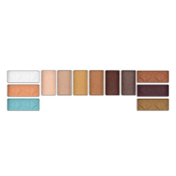 L.A. COLORS Day To Night 12 Color Eyeshadow Palette, Sunset, 0.28 oz. (CES425), Powder
