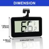 2Pcs Digital Refrigerator Fridge Thermometer Mini Freezer Thermometer Room Thermometer with Hook, Large LCD Display °C/°F Convertible with Hanging Hook for Kitchen,Home,Restaurants