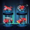 QLT QIAOLETONG City Fire Truck Building Kit for Kids 6-12 Years Old, Compatible with City Fire Truck 8-in-1 Building Block, Fire Helicopter Toys Building Sets.(313 PCS)