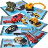 JOYIN 28 Packs Valentines Day Cards with DieCast City Vehicles Toys for Kids Valentine Party Favor, Classroom Exchange Prize and Gifts for Boys, Valentine’s Greeting Cards